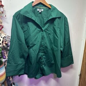 Green Button-Up Shirt
